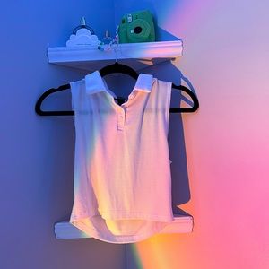 Polo Tank Golf Shirt Summer Tank Great For Summer Worn Once White Polo Tank Top